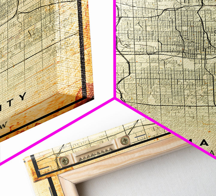 Oklahoma City Vintage Map Print, Oklahoma Map, Oklahoma State Map Art, Oklahoma City Road Map Poster, Vintage Map Gift, Road Trip Art