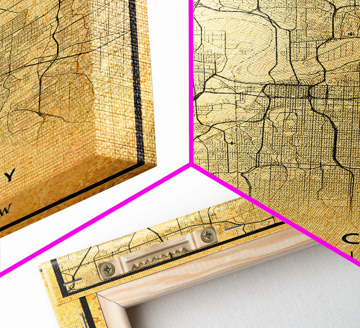 Kansas City Map Print, Kansas Gifts, Map of Kansas City, Kansas City Missouri, Map Wall Art, Cool Office Wall Art For Him
