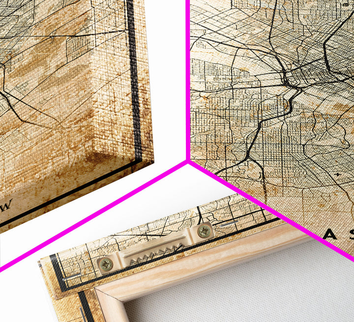 Dallas Map Canvas Print, Texas Map Print, Texas Wall Art, Dallas Map Poster, US, USA Maps, Dallas Maps, Map Gifts, Large Framed Map Print