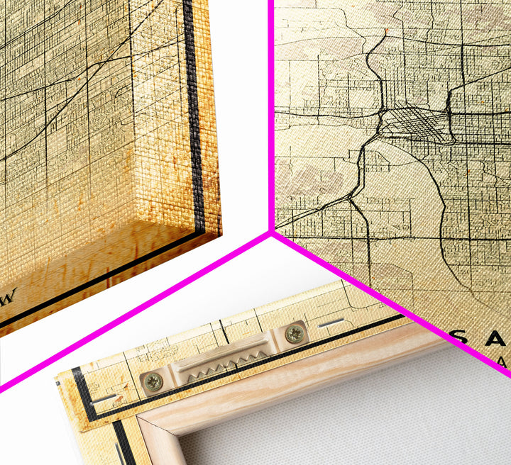Tulsa Map Art - Oklahoma - Custom Tulsa City Streets Map Print -  University of Tulsa - Home Office Decor Tulsa Map Decor Oklahoma Wall Art