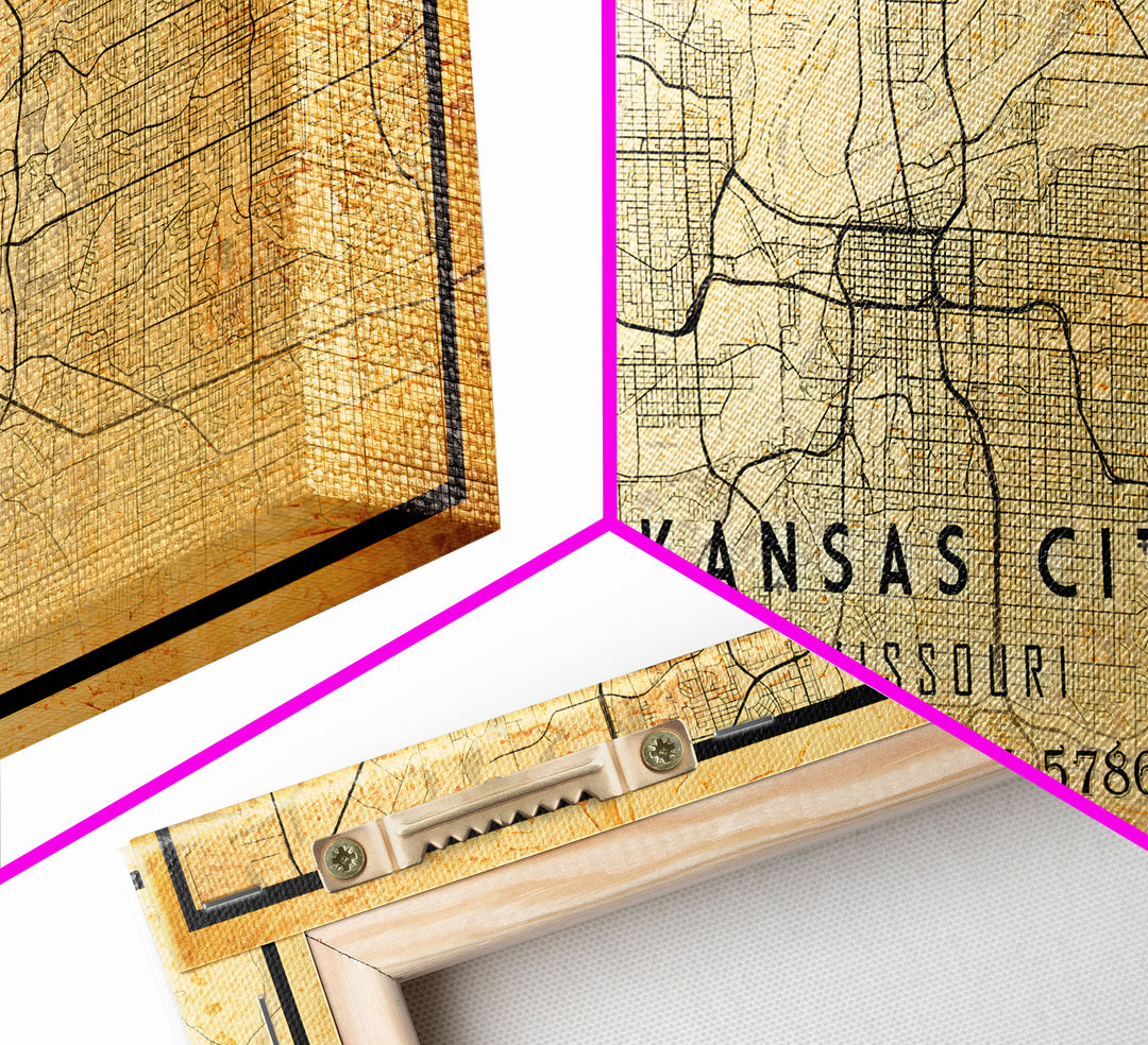 Kansas City Map Print, Kansas Gifts, Map of Kansas City, Kansas City Missouri, Map Wall Art, Cool Office Wall Art For Him