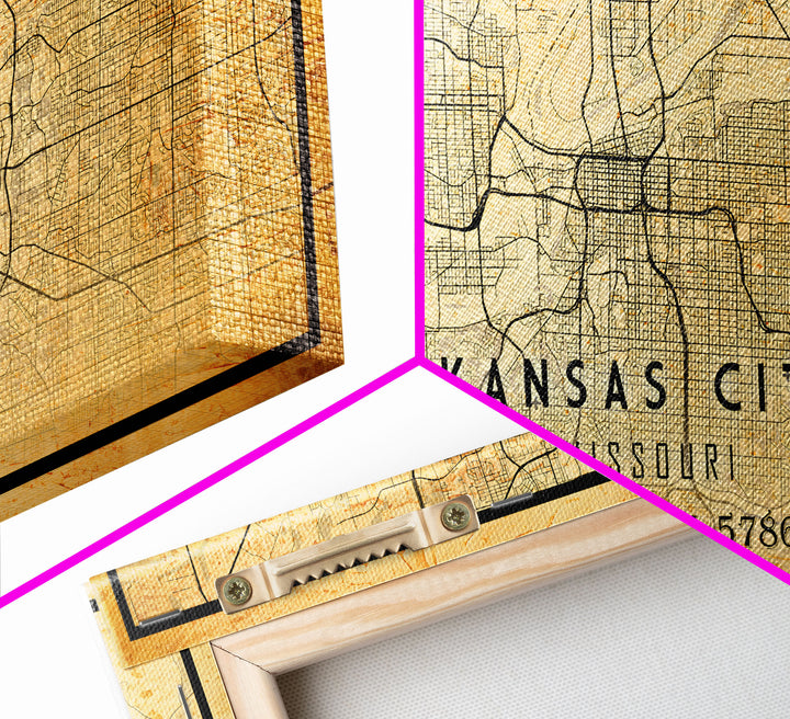 Kansas City Map Print, Kansas Gifts, Map of Kansas City, Kansas City Missouri, Map Wall Art, Cool Office Wall Art For Him