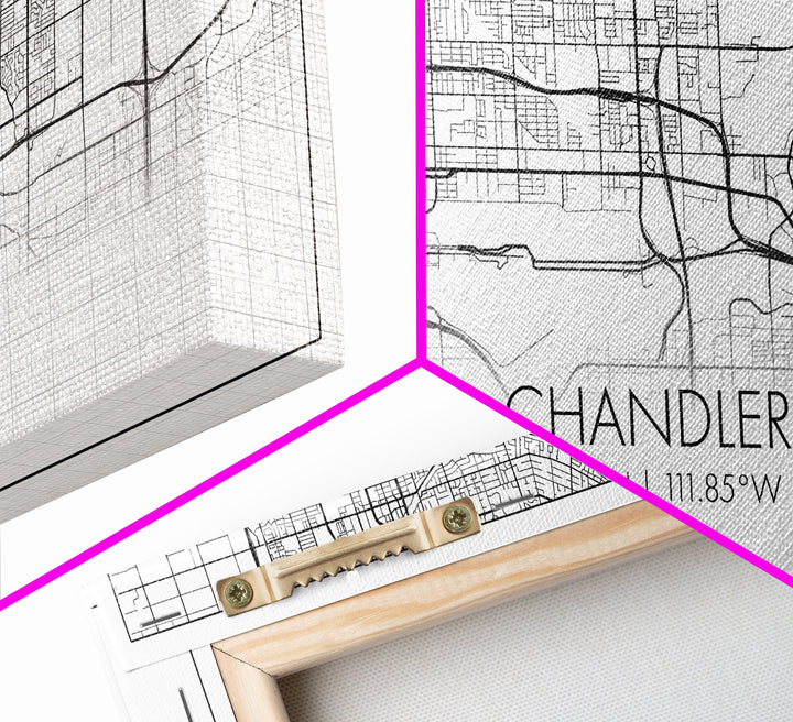 Chandler Street Map, Arizona Map, Map Print, Modern Art, Wall Art, Canvas Art, Office Décor, Prints Wall Art, Farmhouse Prints, Room Décor