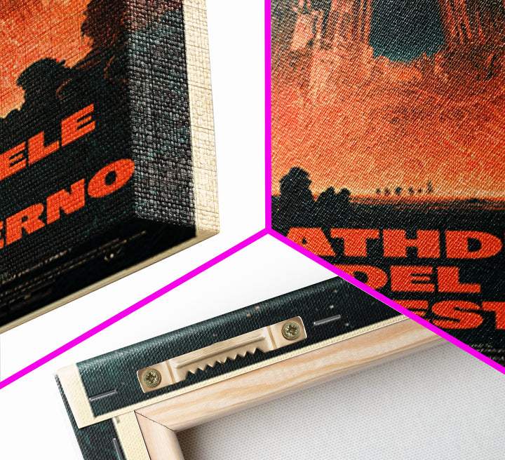 The Cathedral Of The Outer Void, Italian Language Horror Movie Poster, 1970s Horror Art, Eldritch Cinema Wall Art, Framed Canvas Print