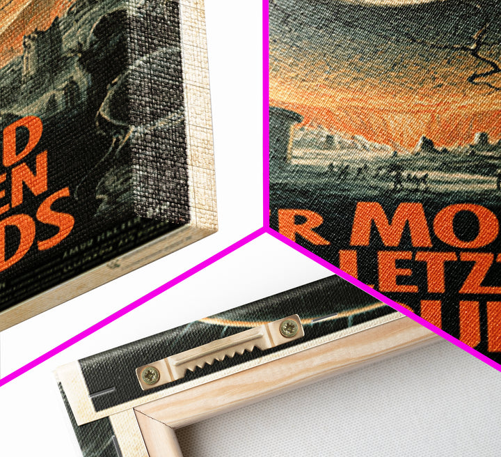 The Moon Of The Last Abyss, German Language Horror Movie Poster, 1960s Horror Art, Eldritch Cinema Wall Art, Framed Canvas Print