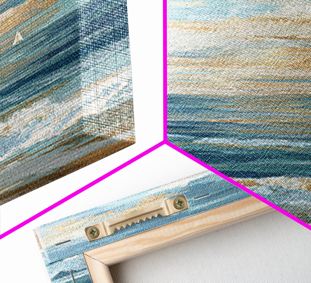 Soft Blue Ocean Horizon Canvas Print, Coastal Art, Modern Decor, Coastal Decor, Fine Art, Coastal, Home Decor, Wall Decor, COA-1x1-49