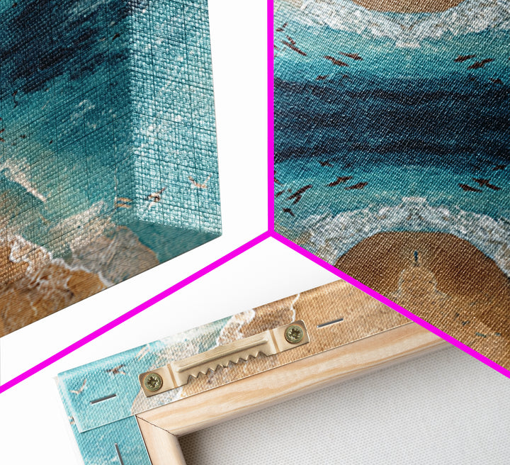 Aerial Sandbar with Turquoise Water Canvas Print, Coastal Art, Ocean Wall Art, Coastal Decor, Fine Art, Coastal, COA-1x1-5