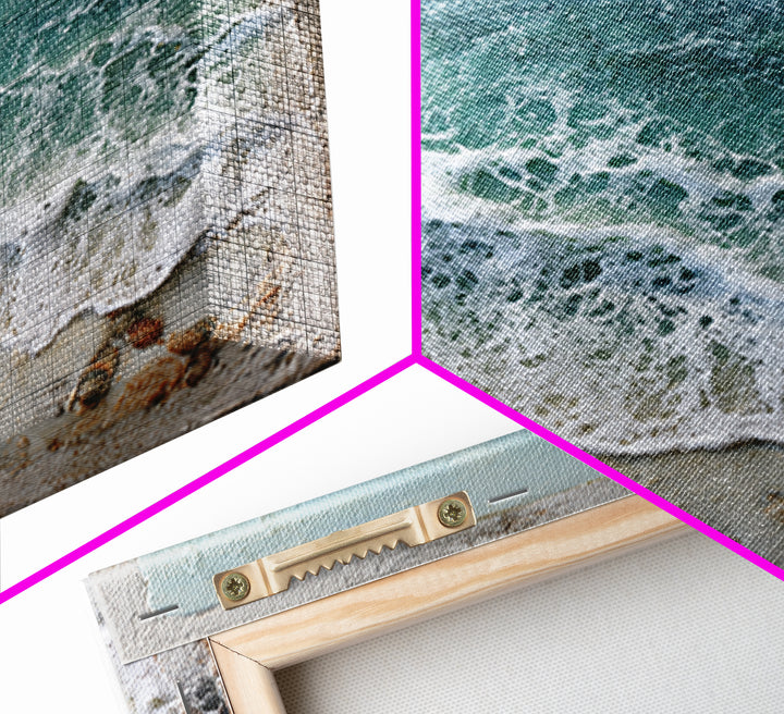 Storm Cloud over Deep Green Water Framed Canvas Print, Coastal Art, Beach Print, Coastal Decor, Coastal, Statement Artwork, COA-1x1-68