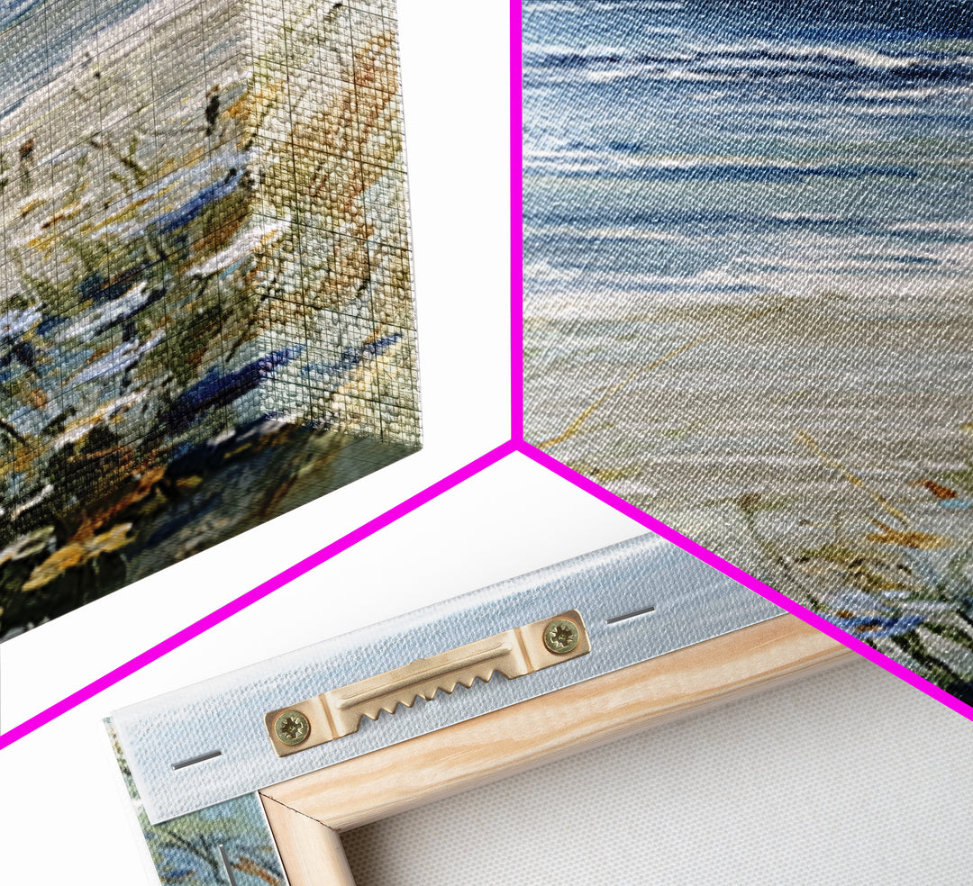 Coastal Botanical Bouquet Canvas Print, Coastal Art, Fine Art Print, Coastal Decor, Fine Art, Coastal, Wall Decor, Prints, COA-1x3-57