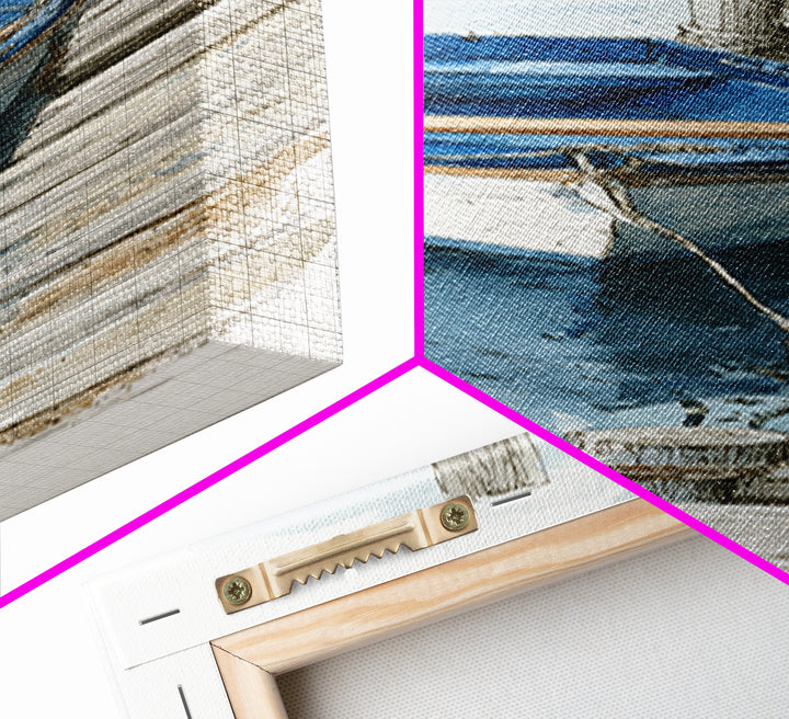 Small Rowboat Tied to a Wooden Dock Canvas Print, Coastal Art, Contemporary Art, Coastal Decor, Coastal, Modern Wall Art, COA-1x3-7