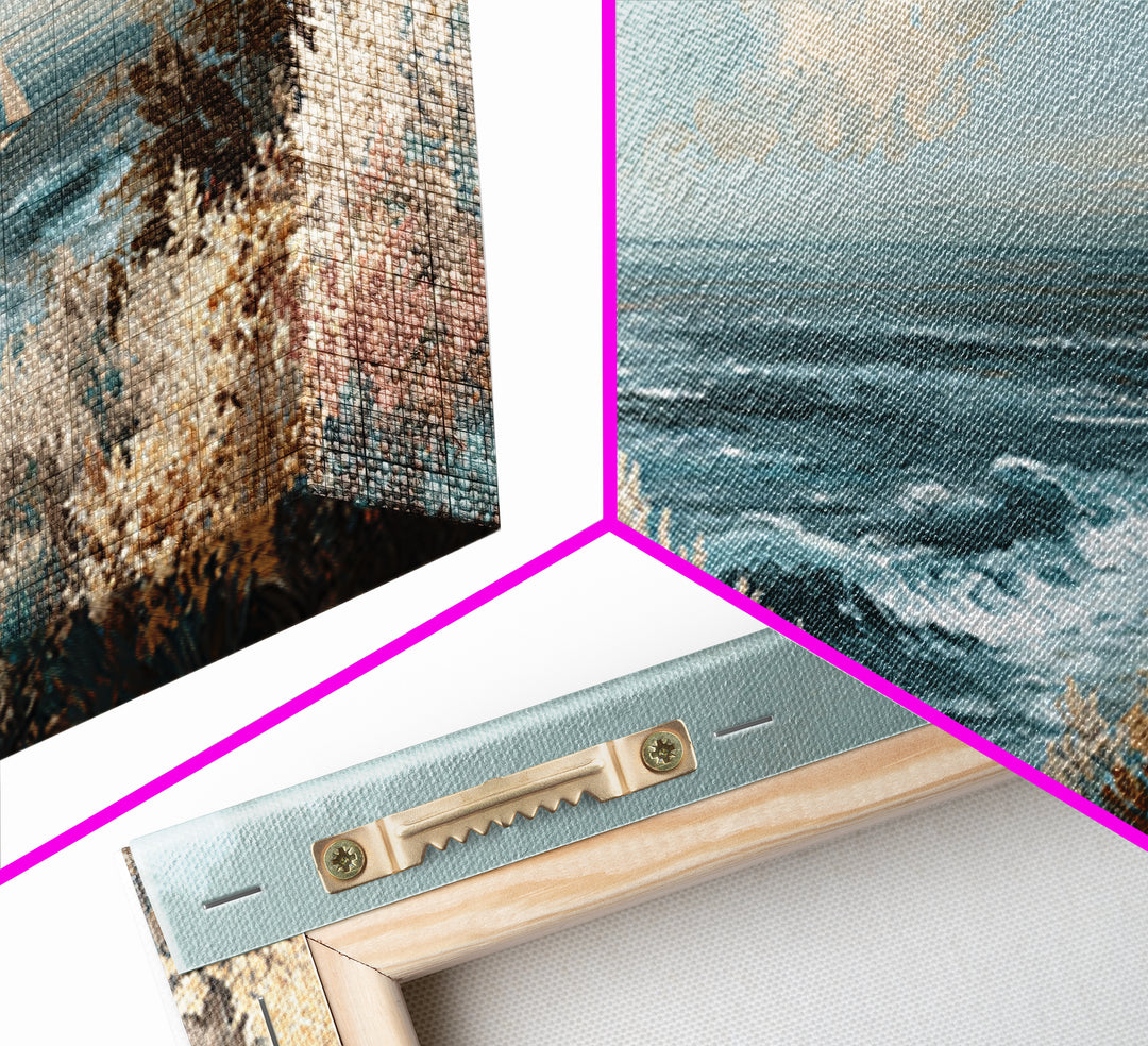Coastal Botanical Bouquet Canvas Print, Coastal Art, Contemporary Art, Coastal Decor, Fine Art, Coastal, Modern Wall Art, COA-2x1-17