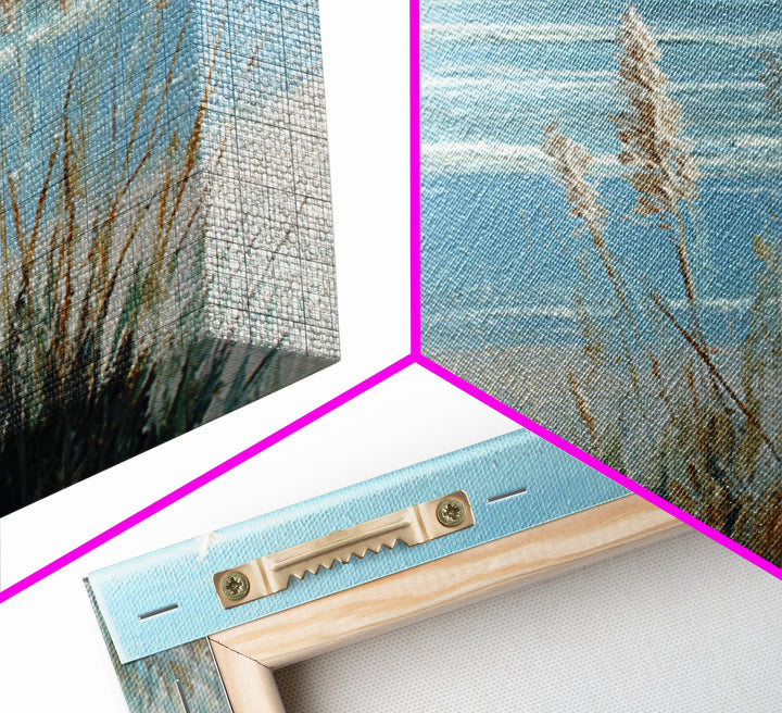 Coastal Grasses Moving Framed Canvas Print, Coastal Art, Wall Art, Coastal Decor, Fine Art, Coastal, Bird Art, Wood Art, COA-2x3-60