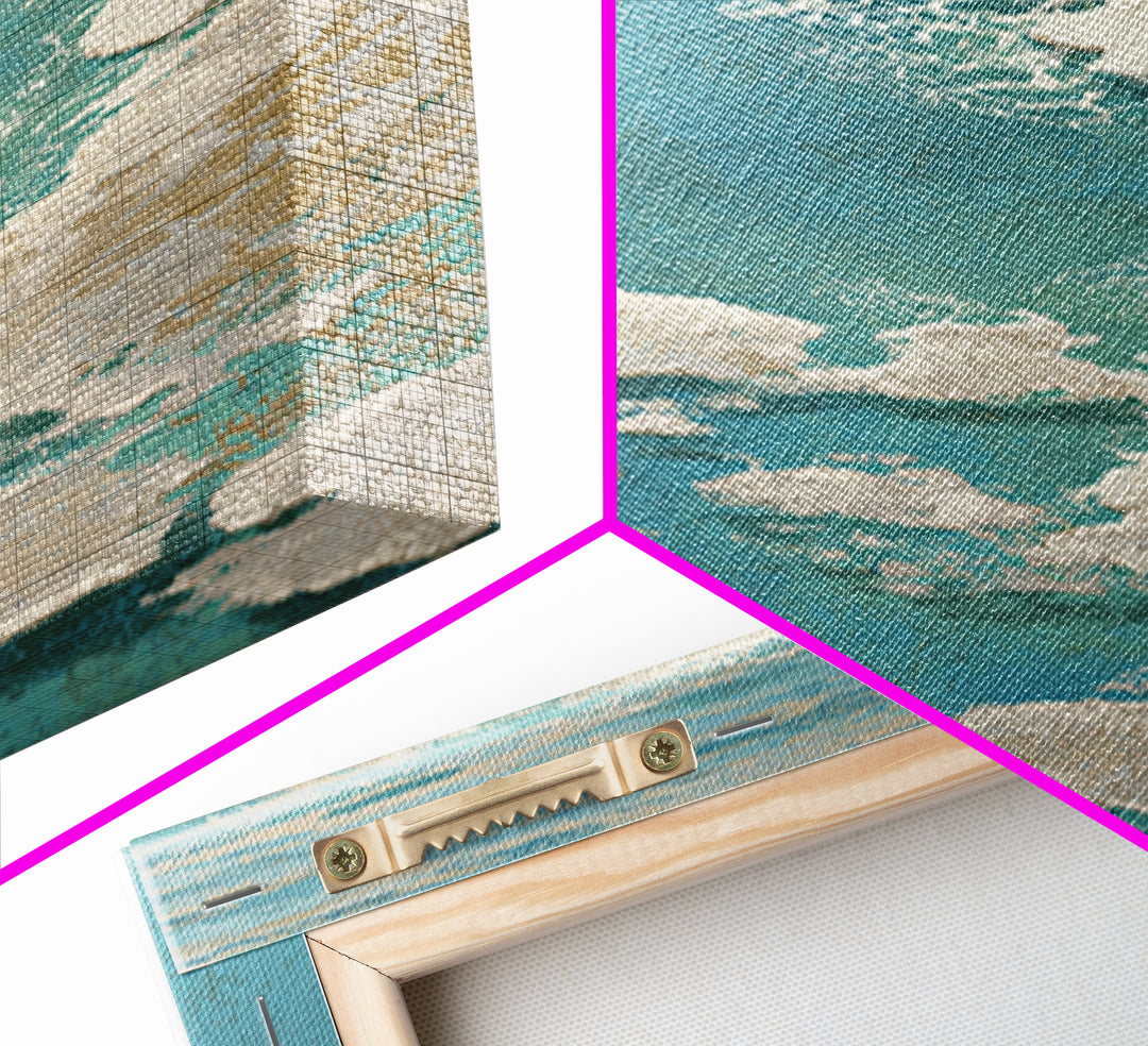 Abstract Seafoam Patterns Framed Canvas Print, Coastal Art, Prints, Coastal Decor, Abstract Art, Coastal, Coastal Wall Art, COA-2x3-74