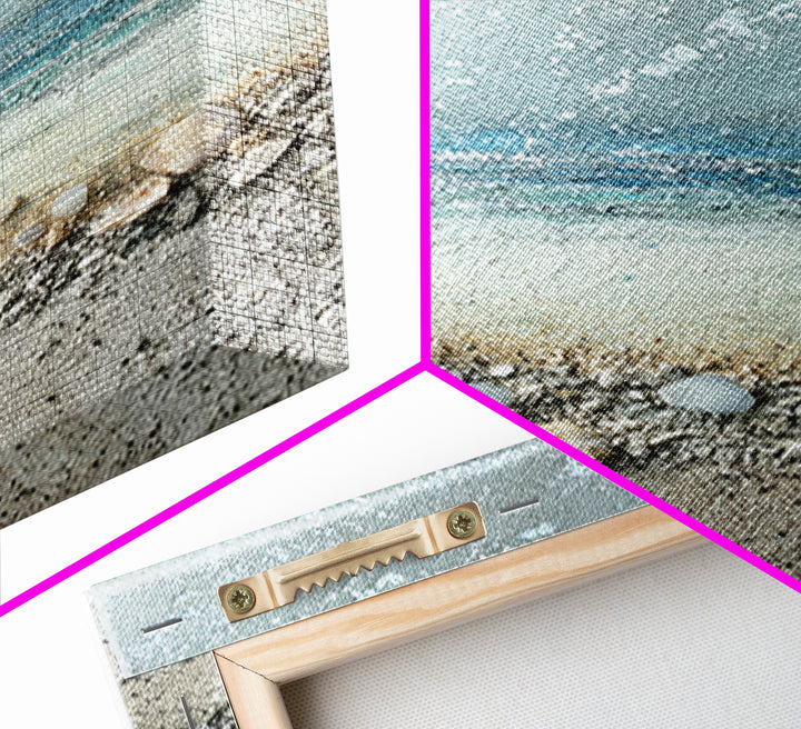 Moonlit Ocean with Silver Surf Framed Canvas Print, Coastal Art, Printable Wall Art, Coastal Decor, Fine Art, Coastal, COA-2x3-78