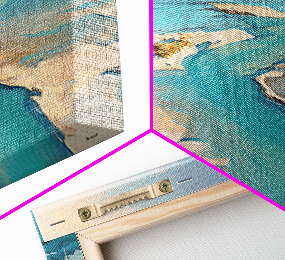 Aerial Sandbar with Turquoise Water Canvas Print, Coastal Art, Blue Wall Art, Coastal Decor, Fine Art, Coastal, Gallery Decor, COA-3x1-21