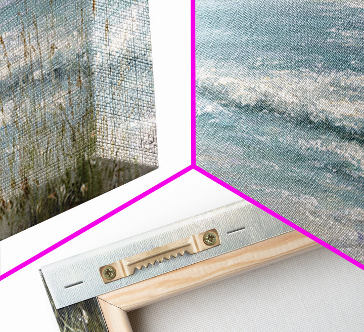 Coastal Grasses Moving Framed Canvas Print, Coastal Art, Neutral Decor, Coastal Decor, Fine Art, Coastal, Wall Art, Home Decor, COA-3x1-44