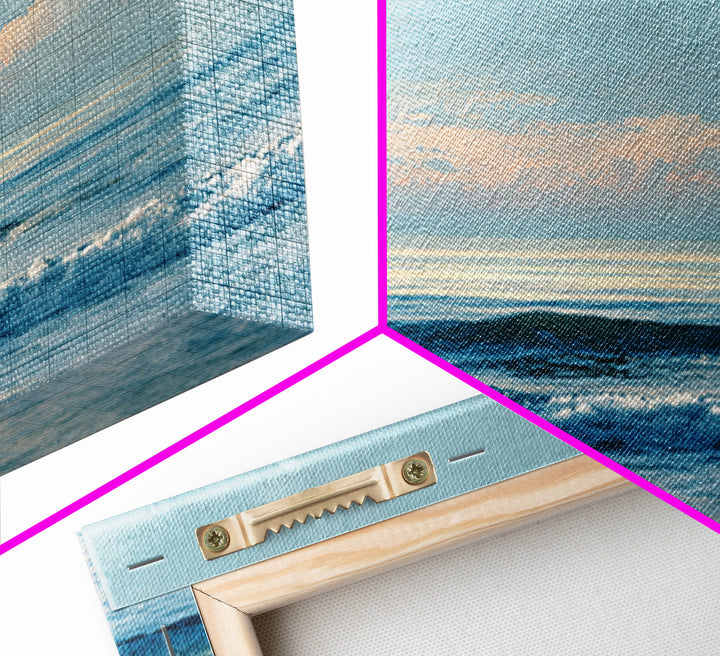 Soft Blue Ocean Horizon Canvas Print, Coastal Art, Living Room Art, Coastal Decor, Fine Art, Coastal, Luxury Decor, Art Print, COA-3x2-53