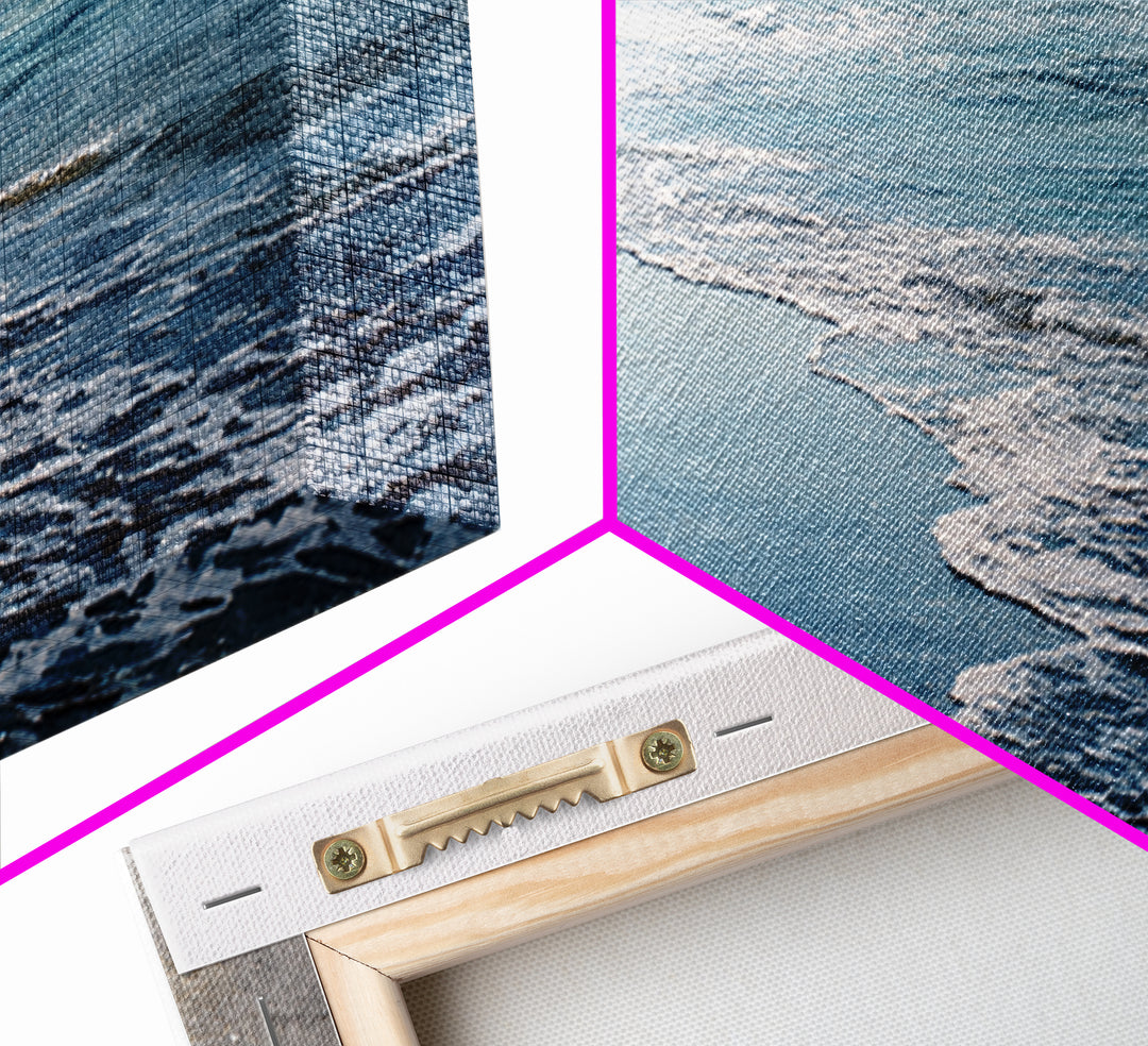 Minimal Wave Line Drawing Framed Canvas Print, Coastal Art, Coastal, Coastal Decor, Abstract Art, Coastal, Minimalist Decor, COA-3x2-60