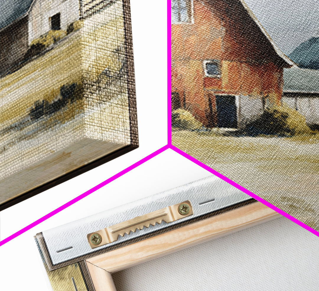Apple Orchard with Warm Autumn Light Canvas Print, Country Art, French Country Decor, Farmhouse Decor, Oil Painting, Country, COU-1x1-54