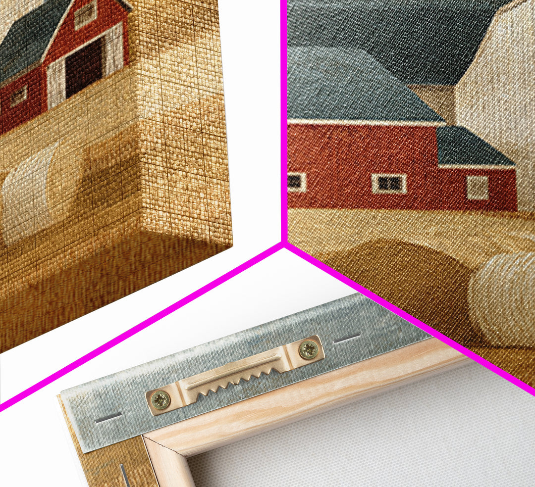 Hay Bales in Late Afternoon Sun Canvas Print, Country Art, Gallery Wall Art, Farmhouse Decor, Fine Art, Country, COU-1x1-92