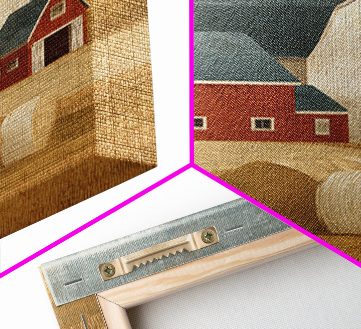 Hay Bales in Late Afternoon Sun Canvas Print, Country Art, Gallery Wall Art, Farmhouse Decor, Fine Art, Country, COU-1x1-92