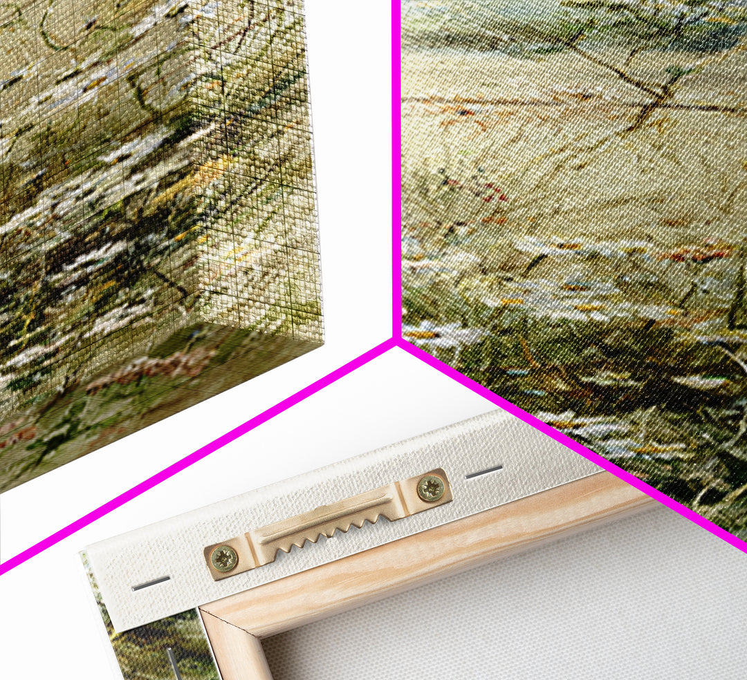Wildflower Meadow Beside an Old Fence Canvas Print, Country Art, French Country, Farmhouse Decor, Country, Luxury Decor, COU-1x3-14