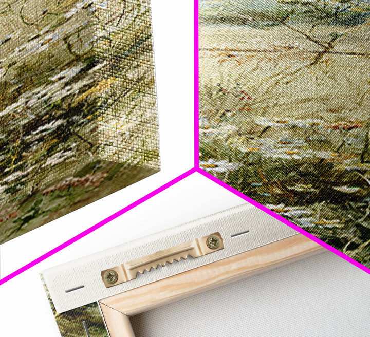 Wildflower Meadow Beside an Old Fence Canvas Print, Country Art, French Country, Farmhouse Decor, Country, Luxury Decor, COU-1x3-14