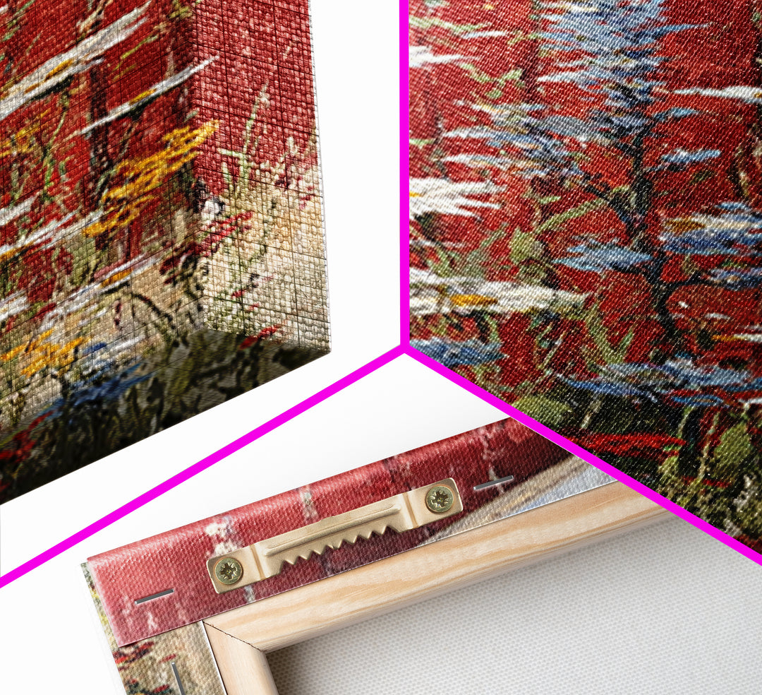 Wildflower Meadow Beside an Old Fence Canvas Print, Country Art, French Country, Farmhouse Decor, Country, Luxury Decor, COU-1x3-38