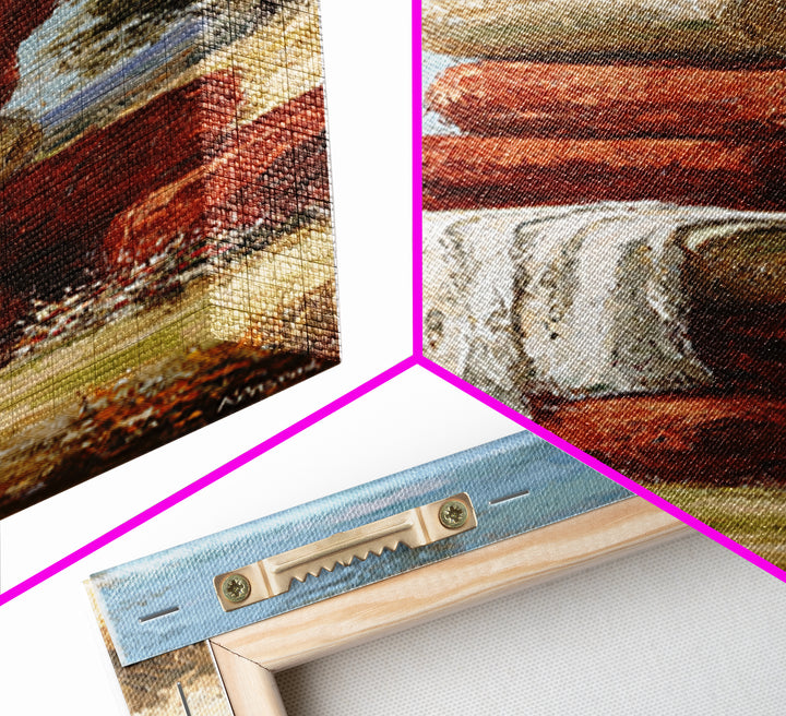Hay Bales in Late Afternoon Sun Canvas Print, Country Art, Original Painting, Farmhouse Decor, Country, Farmhouse Wall Decor, COU-1x3-56