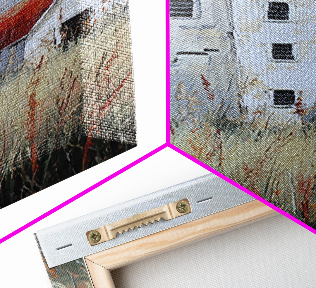 White Farmhouse Surrounded by Tall Grass Canvas Print, Country Art, Modern Decor, Farmhouse Decor, Fine Art, Country, COU-1x3-94