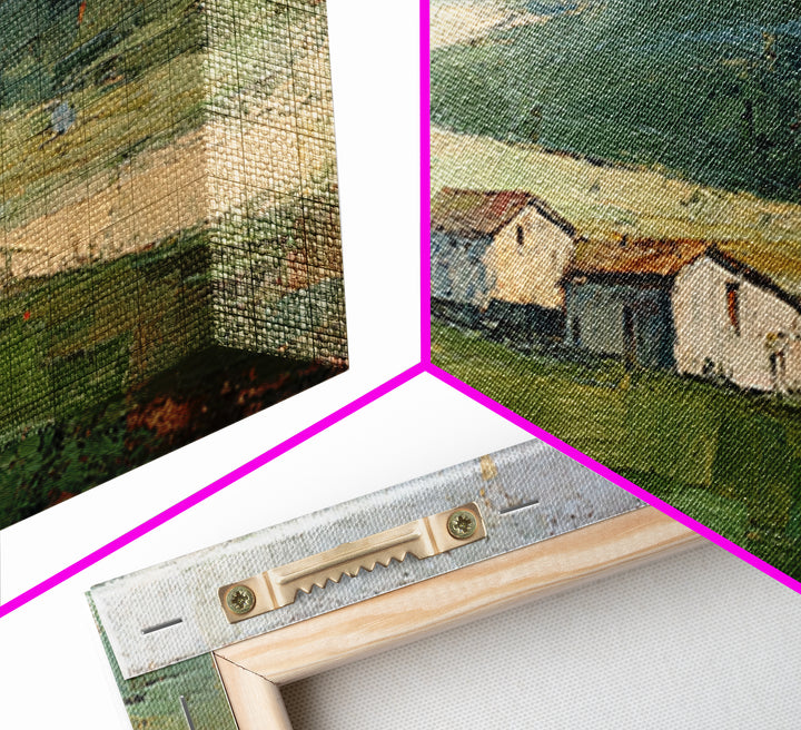 Country Road Disappearing into Green Hills Framed Canvas Print, Country Art, Modern Decor, Farmhouse Decor, Oil Painting, COU-2x1-27