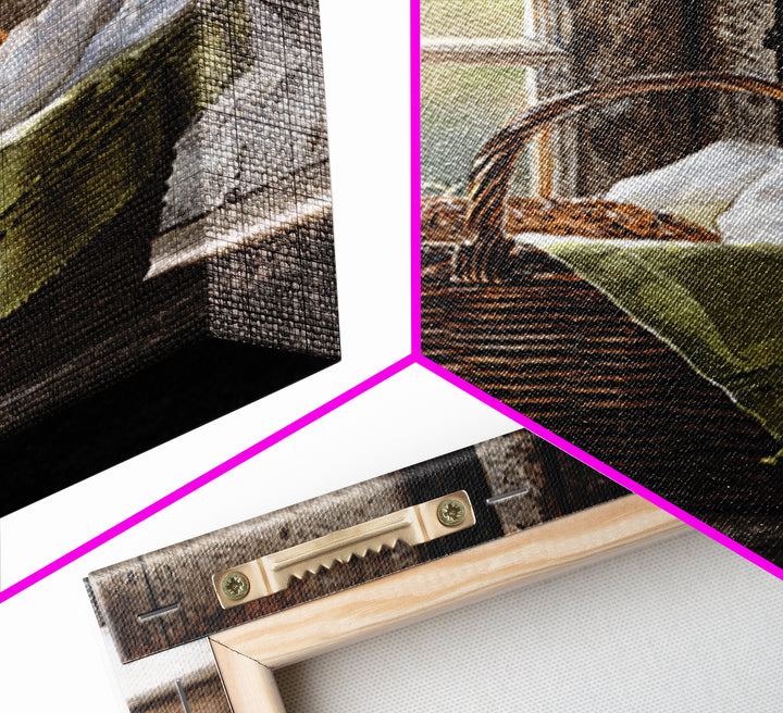 Blackberry Basket with Linen Cloth Canvas Print, Country Art, Home Decor, Farmhouse Decor, Abstract Art, Country, Printable Art, COU-2x3-29