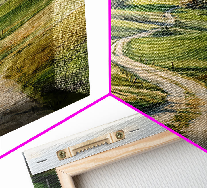 Country Road Disappearing into Green Hills Canvas Print, Country Art, Minimalist Decor, Farmhouse Decor, Fine Art, Country, COU-2x3-39