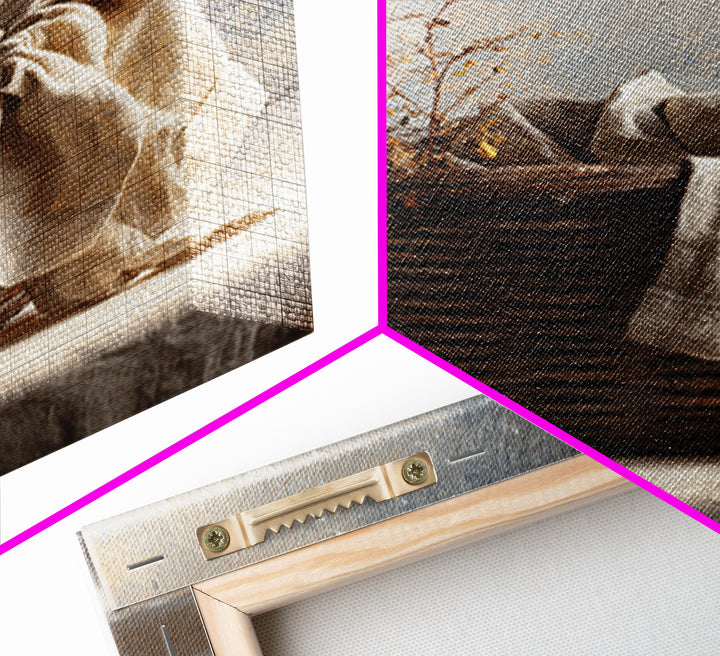 Blackberry Basket with Linen Cloth Canvas Print, Country Art, Farmhouse Decor, Abstract Art, Country, French Country, COU-2x3-77