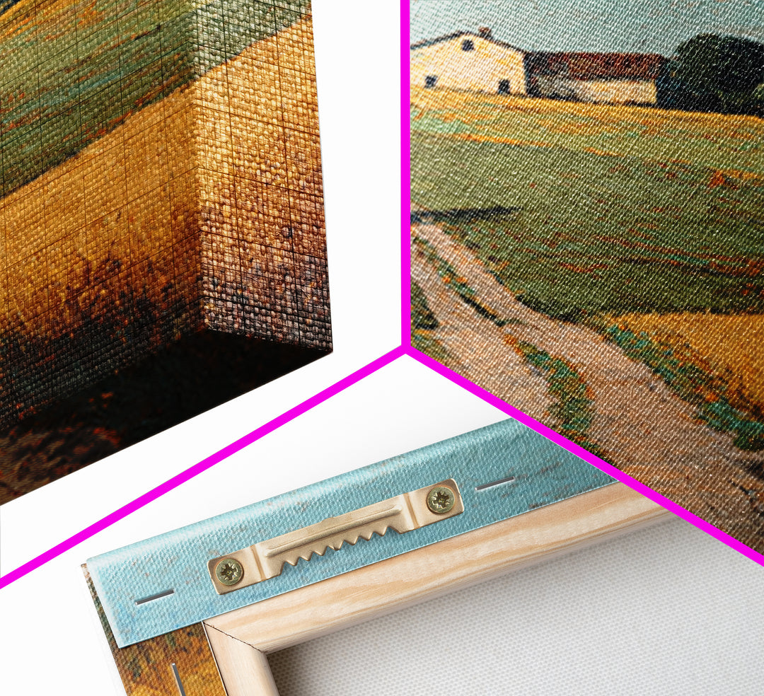 Country Road Disappearing into Green Hills Framed Canvas Print, Country Art, Farmhouse Decor, Country, Gallery Wall Art, COU-2x3-87
