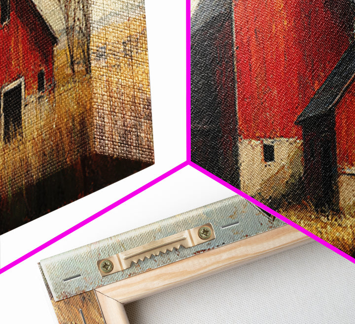 Rustic Barn Silhouette Canvas Print, Country Art, Fine Art Print, Farmhouse Decor, Watercolor Art, Country, Digital Prints, COU-3x1-19