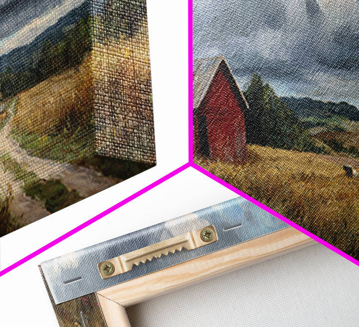 Cornfield under Dramatic Summer Clouds Canvas Print, Country Art, Printable Wall Art, Farmhouse Decor, Abstract Art, Country, COU-3x1-34