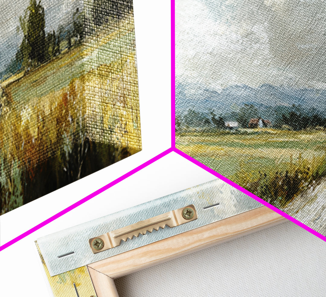 Cornfield under Dramatic Summer Clouds Framed Canvas Print, Country Art, Digital Print, Farmhouse Decor, Fine Art, Country, COU-3x1-82