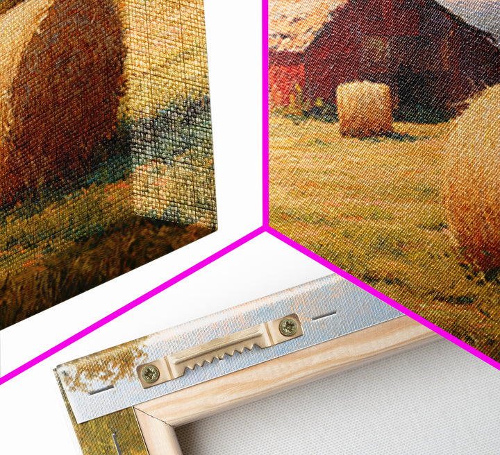 Hay Bales in Late Afternoon Sun Canvas Print, Country Art, Neutral Decor, Farmhouse Decor, Fine Art, Country, Home Decor, COU-3x2-72