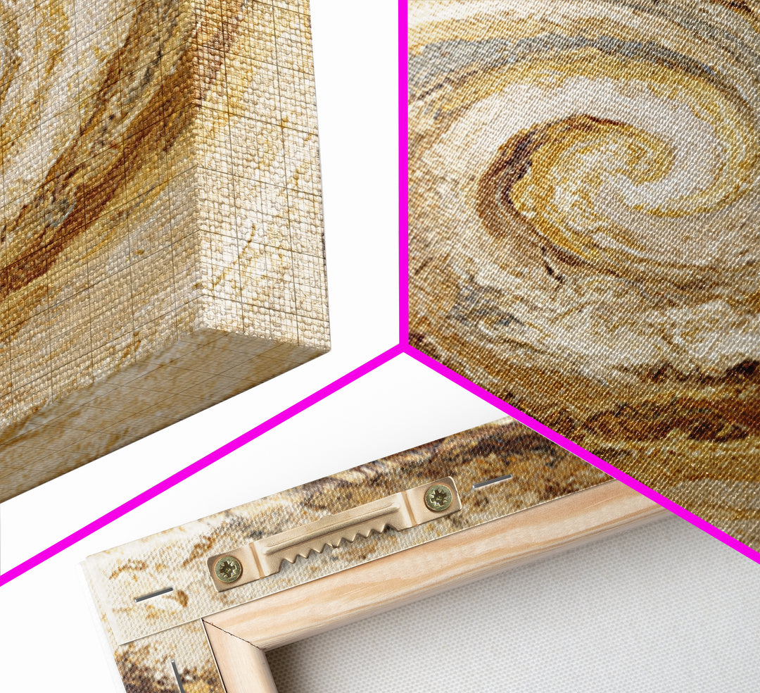 Abstract Brown and Cream Coffee Swirl Canvas Print, Coffee Shop Art, Coffee, Cafe Decor, Fine Art, Cafe, Living Room Decor, CSA-1x1-81
