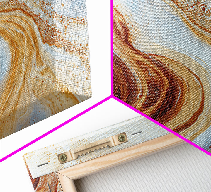 Abstract Brown and Cream Coffee Swirl Canvas Print, Coffee Shop Art, Kitchen Gift, Cafe Decor, Abstract Art, Cafe, Coffee Art, CSA-2x1-53