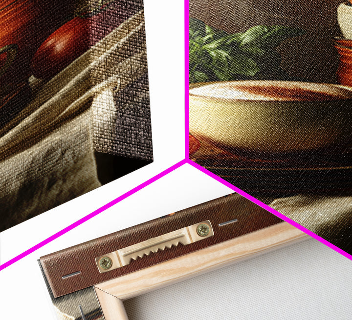 Cinnamon Sticks and Cappuccino Foam Still Life Framed Canvas Print, Coffee Shop Art, Whimsical Art, Cafe Decor, Oil Painting, CSA-2x3-8
