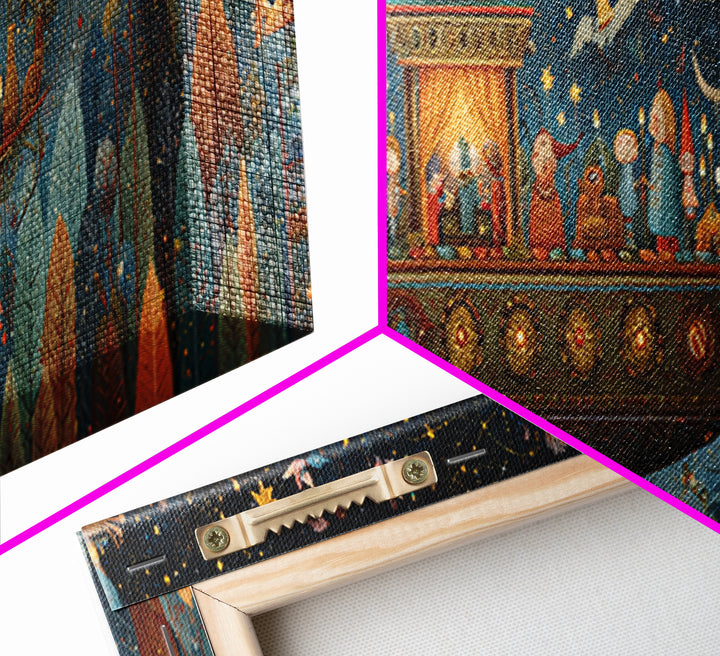 The Candelit Ark Of Forgotten Stars, Plush Halloween Art, Extra Wide Wall Art, Canvas Print, Cute Halloween Wall Art
