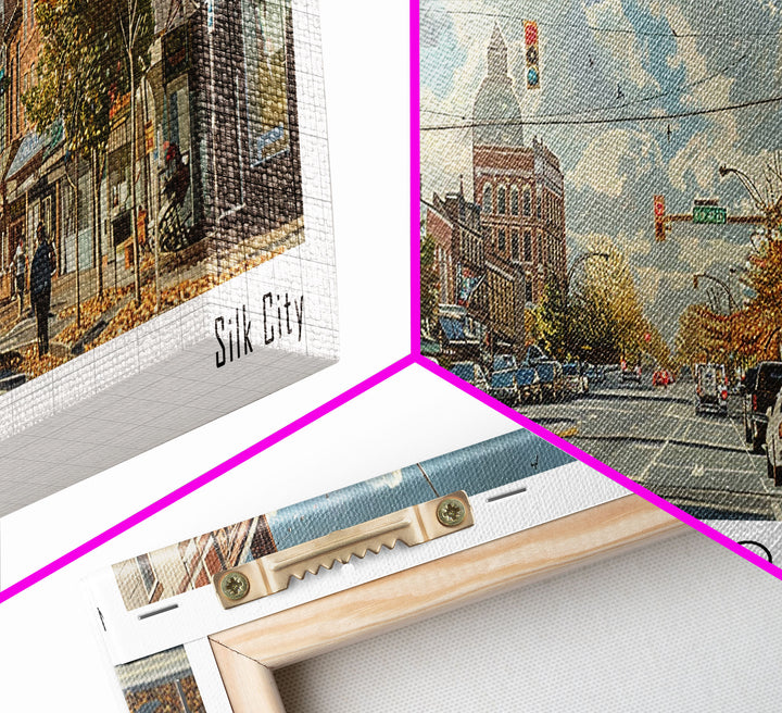 Paterson New Jersey Panoramic Painting, Framed Canvas Print, Stunning Watercolor Cityscape Art, Travel Poster for Home Decor, Unique Gift