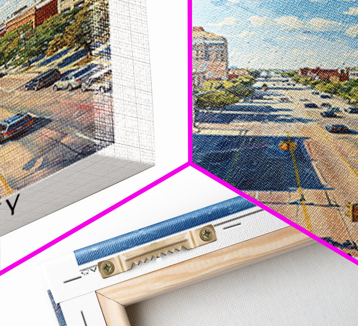 Amarillo Travel Poster, Framed Canvas Print, City Travel Poster, Travel Wall Art, Wall Art, Travel Prints, Home Decor, City Wall Art