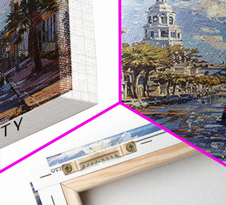 Charleston Travel Poster, Canvas Print, Travel Wall Art, City Wall Art, Living Room Wall Art, Gallery Wall Set, Vintage Travel Print