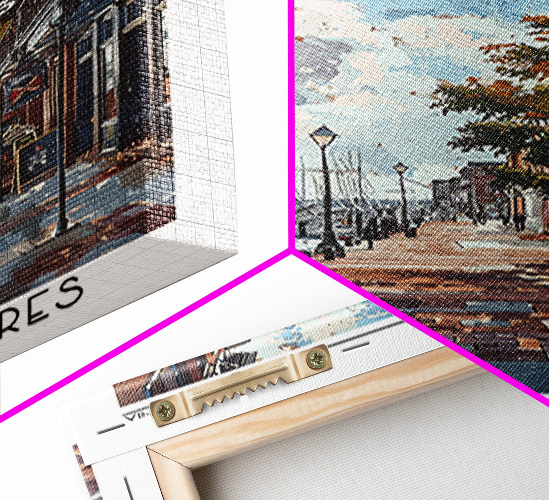 Chesapeake Virginia Travel Poster, Framed Canvas Print, City Travel Poster, Travel Wall Decor, Travel Wall Art, Mid Century Wall Art