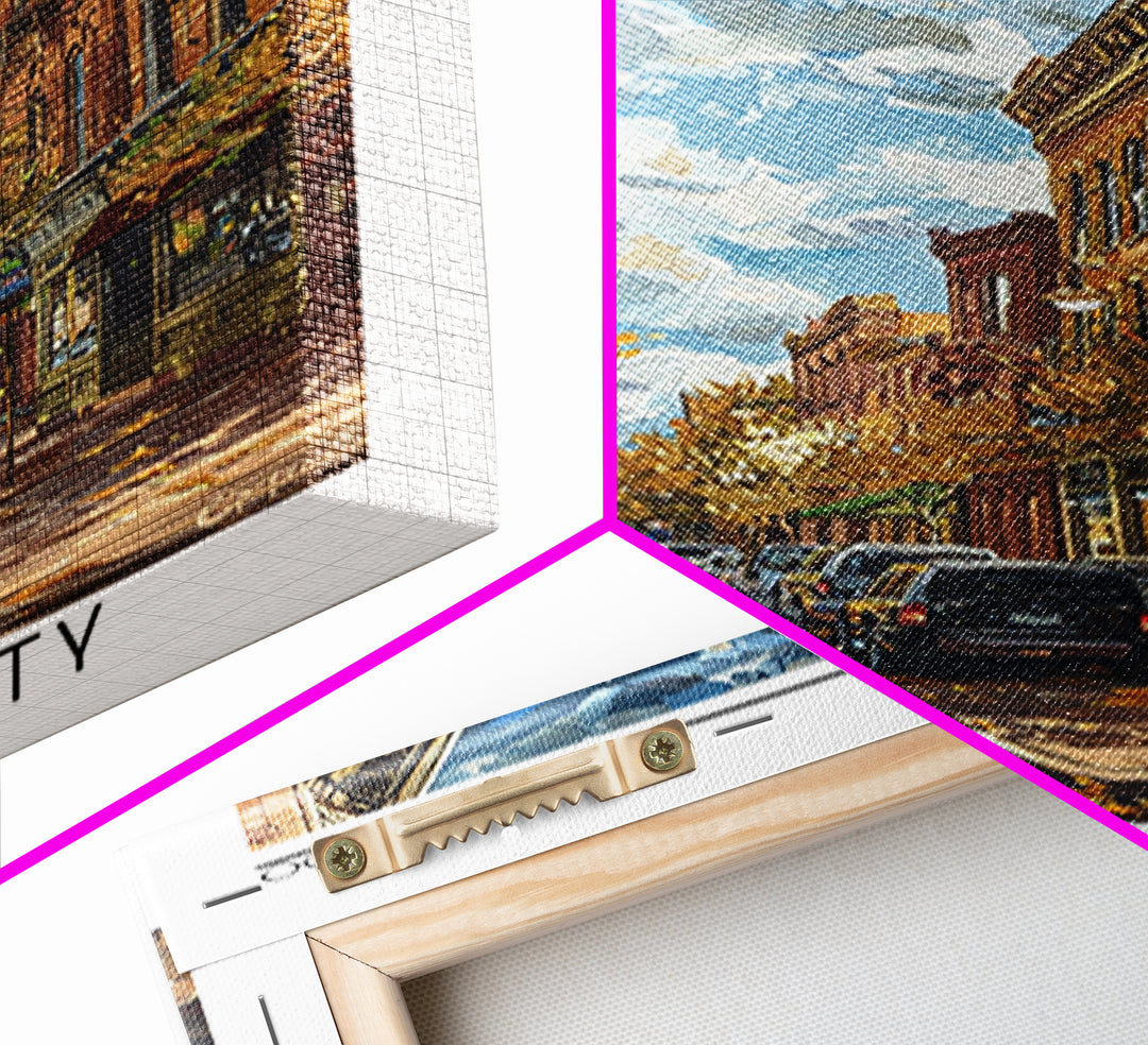 Fort Collins Travel Poster, Framed Canvas Print, City Travel Poster, Travel Wall Decor, Poster Art, Modern Wall Decor, Travel Prints