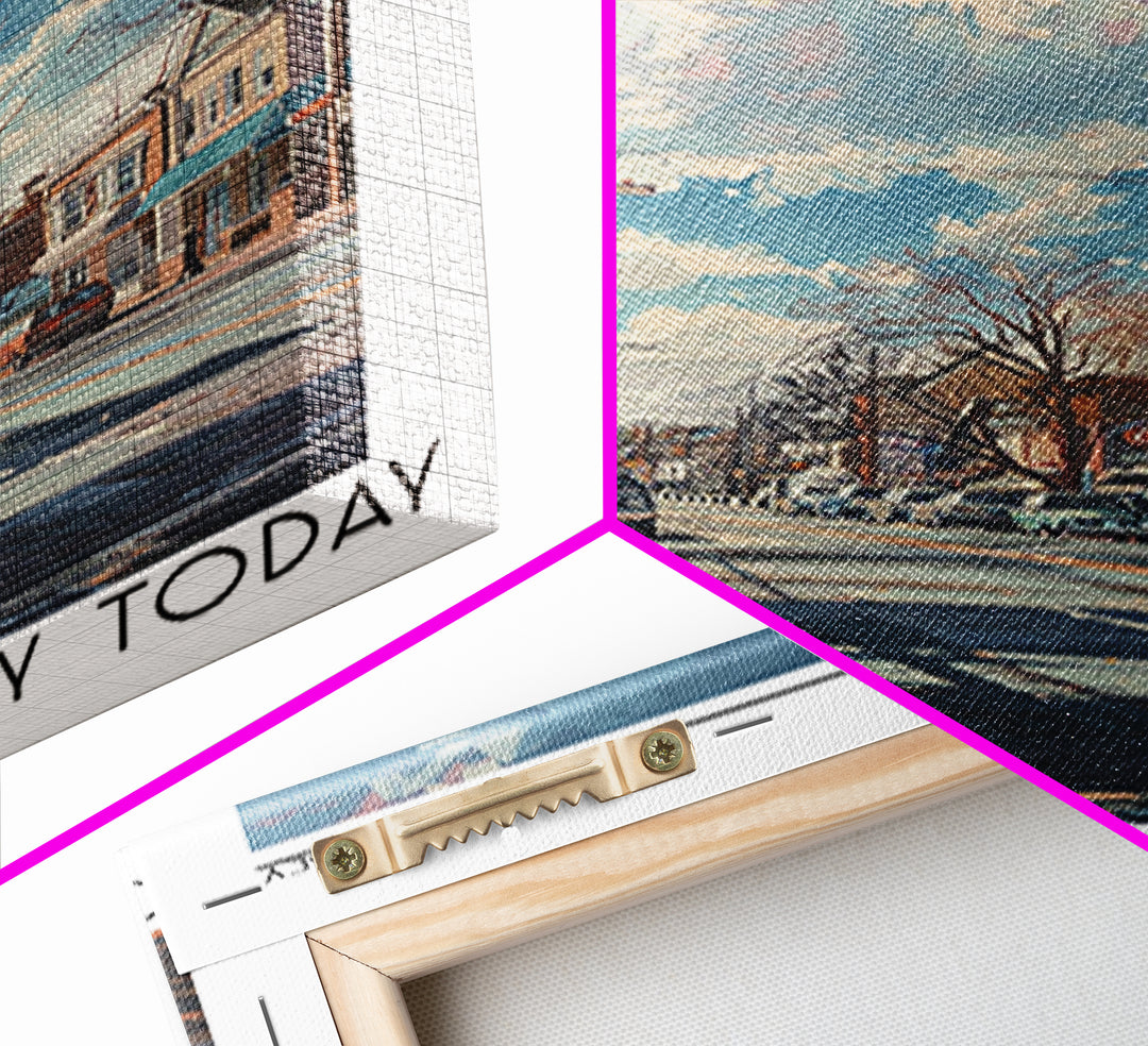 Lakewood New Jersey Travel Poster, Framed Canvas Print, Poster Print, Travel Wall Art, City Wall Art, Fine Art Print, City Art Print