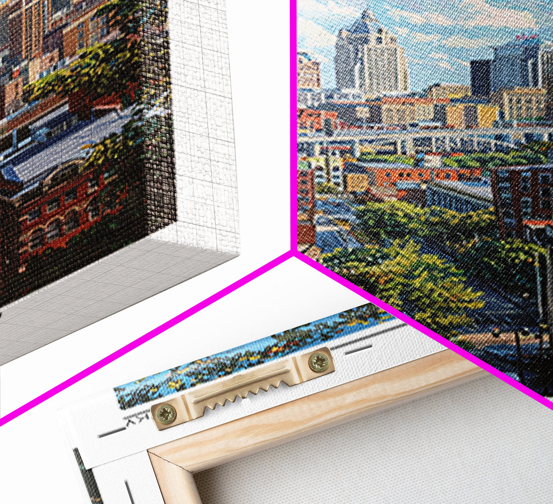 Louisville Travel Poster, Framed Canvas Print, Travel Wall Art, City Wall Art, City Travel Poster, Vintage Travel Art, Travel Prints